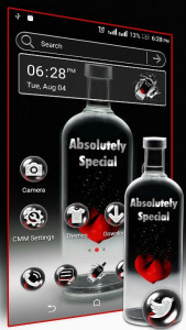 اسکرین شات برنامه Black Bottle Launcher Theme 1
