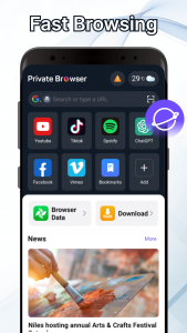 اسکرین شات برنامه Private Browser 1