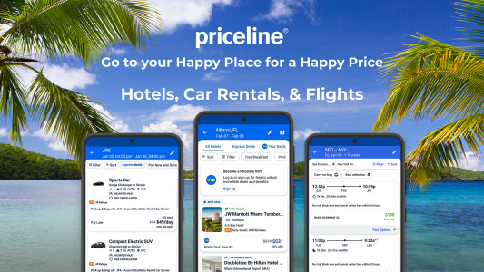 اسکرین شات برنامه Priceline: Hotel, Flight & Car 1