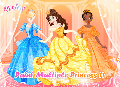 اسکرین شات 1 بازی Princess Color by Number Game