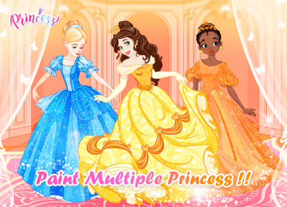 اسکرین شات بازی Princess Color by Number Game 1