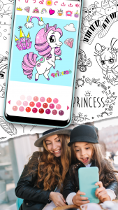 اسکرین شات برنامه Princess Coloring Girl Game 1