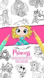 اسکرین شات برنامه Coloring Princesses 1