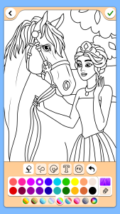 اسکرین شات 4 بازی Princess Coloring Game