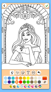 اسکرین شات 2 بازی Princess Coloring Game