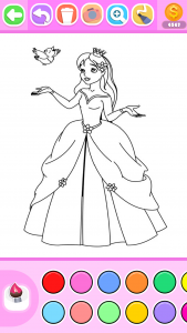 اسکرین شات برنامه Princess Coloring Book Glitter 6