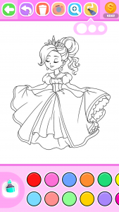اسکرین شات برنامه Princess Coloring Book Glitter 3