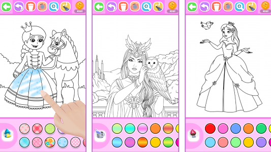 اسکرین شات برنامه Princess Coloring Book Glitter 6