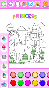 اسکرین شات برنامه Princess Coloring Book Glitter 4