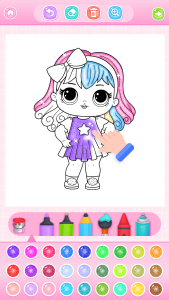 اسکرین شات 2 بازی Doll Princess Coloring Games