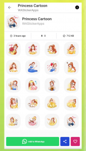 اسکرین شات برنامه Princess Animated Stickers 4