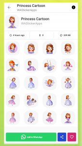 اسکرین شات برنامه Princess Animated Stickers 5