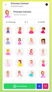 اسکرین شات برنامه Princess Animated Stickers 7