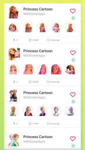 اسکرین شات برنامه Princess Animated Stickers 1