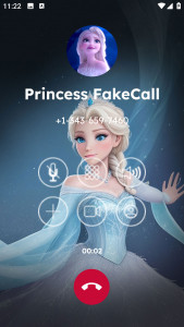 اسکرین شات برنامه Princess fake video call 2