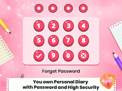 اسکرین شات برنامه Princess Girls Secret Diary with Lock 3