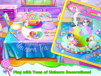 اسکرین شات برنامه Unicorn Frost Cakes Shop - Baking Games for Girls 4