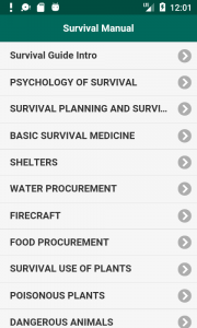 اسکرین شات 1 برنامه Survival Manual