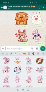 اسکرین شات برنامه Beautiful Animals Stickers 4