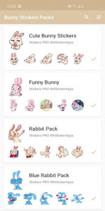 اسکرین شات برنامه New Funny Rabbit Stickers WAStickerApps 2020 4
