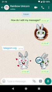 اسکرین شات برنامه Rabbit Stickers WAStickerApps 1