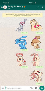اسکرین شات برنامه New Funny Rabbit Stickers WAStickerApps 2020 3