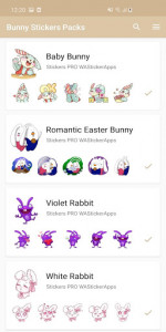 اسکرین شات برنامه New Funny Rabbit Stickers WAStickerApps 2020 8