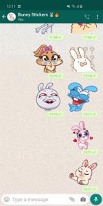 اسکرین شات برنامه New Funny Rabbit Stickers WAStickerApps 2020 1