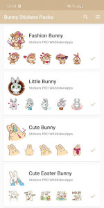 اسکرین شات برنامه New Funny Rabbit Stickers WAStickerApps 2020 6