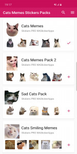 اسکرین شات برنامه Cat Memes Stickers WASticker 4
