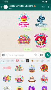 اسکرین شات برنامه Stickers Happy Birthday 3