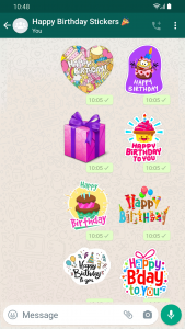 اسکرین شات برنامه Stickers Happy Birthday 1