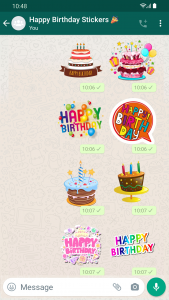 اسکرین شات برنامه Stickers Happy Birthday 2