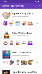 اسکرین شات برنامه Stickers Happy Birthday 5