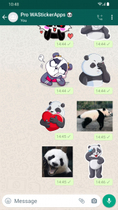 اسکرین شات برنامه Funny Panda Stickers WASticker 2