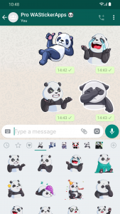 اسکرین شات برنامه Funny Panda Stickers WASticker 5