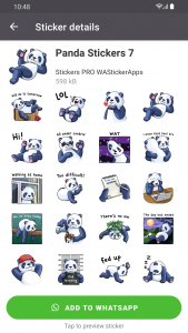 اسکرین شات برنامه Funny Panda Stickers WASticker 6