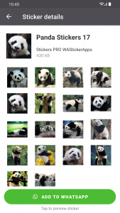 اسکرین شات برنامه Funny Panda Stickers WASticker 7