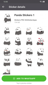 اسکرین شات برنامه Funny Panda Stickers WASticker 3