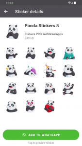 اسکرین شات برنامه Funny Panda Stickers WASticker 1
