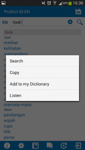 اسکرین شات برنامه Indonesian-English dictionary 3