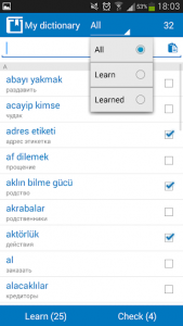 اسکرین شات برنامه Turkish - Russian dictionary 4