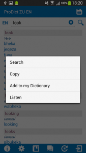 اسکرین شات برنامه Zulu - English dictionary 3
