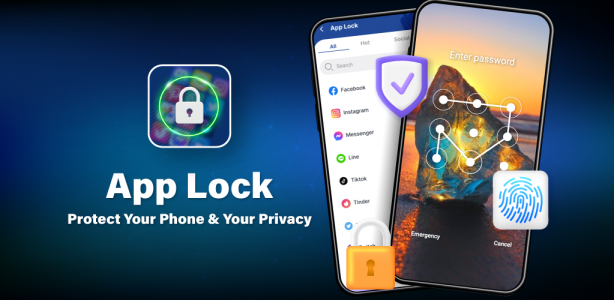 اسکرین شات 1 برنامه App Lock - Pattern Lock Screen