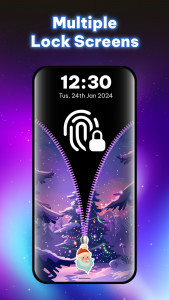 اسکرین شات 5 برنامه Zipper Lock Screen & Door Lock