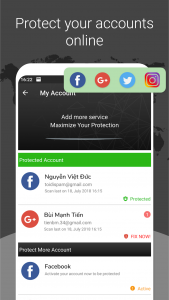 اسکرین شات برنامه Protect Me - Accounts and Mobile Security 2