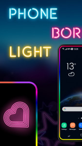 اسکرین شات برنامه Phone Screen Edge Border Light Live Wallpaper 1