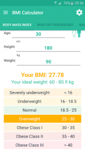اسکرین شات برنامه BMI Calculator - Weight Loss 2