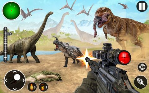 اسکرین شات برنامه Dinosaur Hunting Zoo Games 7