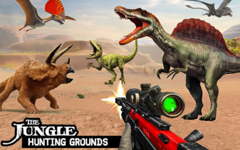اسکرین شات برنامه Dinosaur Hunting Zoo Games 5